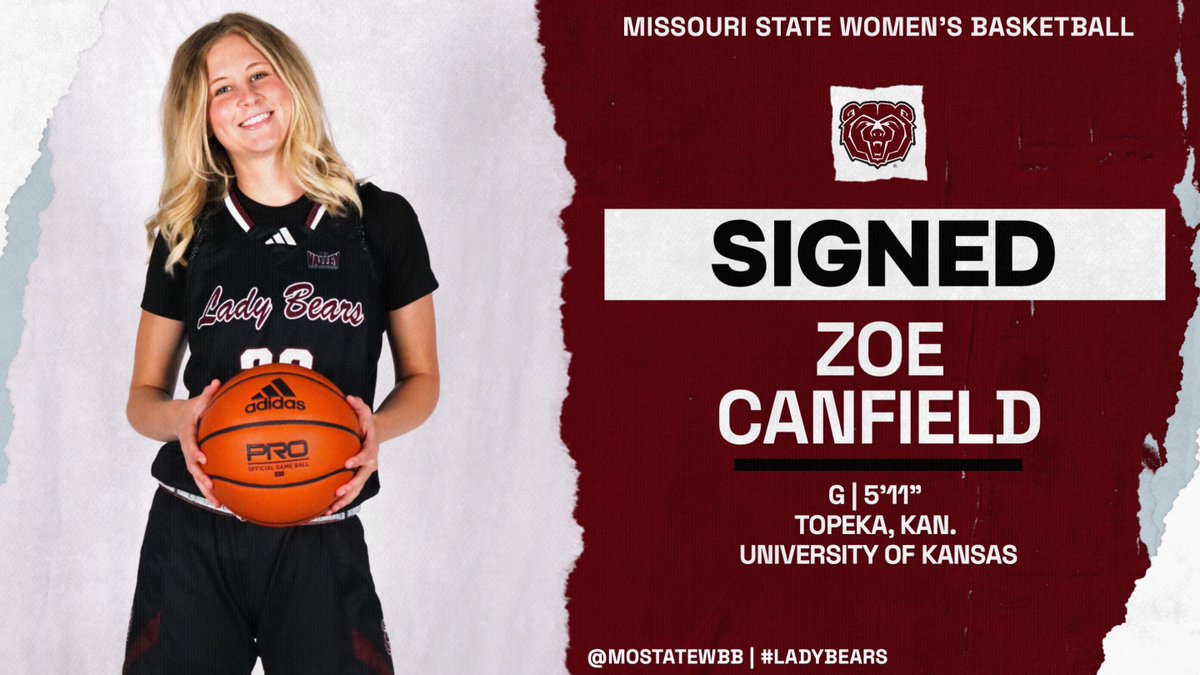 Missouri State Lady Bears (@mostatewbb) on Twitter photo Welcome to the Lady Bear family, Zoe! ๐ป๐
๐ tinyurl.com/4pfekmhf
#LadyBears | #MoState | <a href="/ZoeCanfield1/">Zoe Canfield</a> Welcome to the Lady Bear family, Zoe! ๐ป๐
๐ tinyurl.com/4pfekmhf
#LadyBears | #MoState | <a href="/ZoeCanfield1/">Zoe Canfield</a>