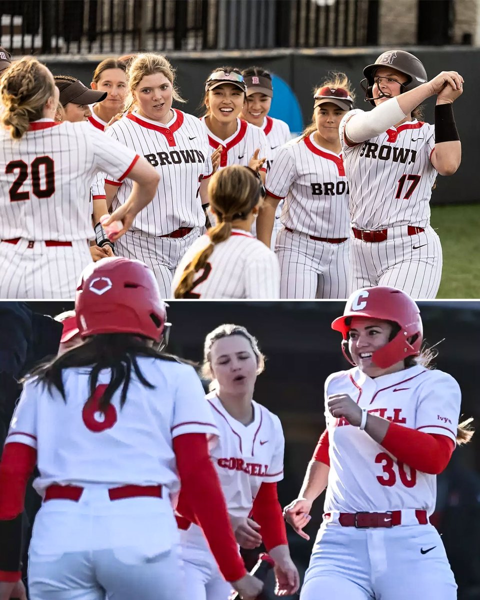 BIG BATS.

Heading into the weekend, <a href="/BrownU_Softball/">Brown Softball</a>'s Laurel Moody (.894) and <a href="/CornellSoftball/">Cornell Softball</a>'s Lauren Holt (.847) are just two of 33 players nationally with slugging percentages of .847 or better. Moody's mark ranks 17th in all of <a href="/NCAASoftball/">NCAA Softball</a>. 🌿🥎
