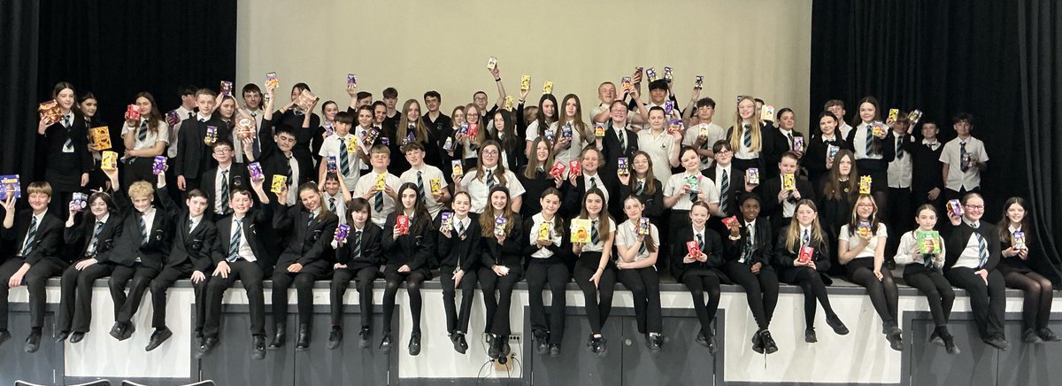 ⁦<a href="/croesyschool/">Croesyceiliog School</a>⁩ pupils in all year groups receiving eggcellent prizes in our Easter raffle. Congratulations to all our winners. #inittowinit #notinmissout #learning #respect #ambition #eggcellence