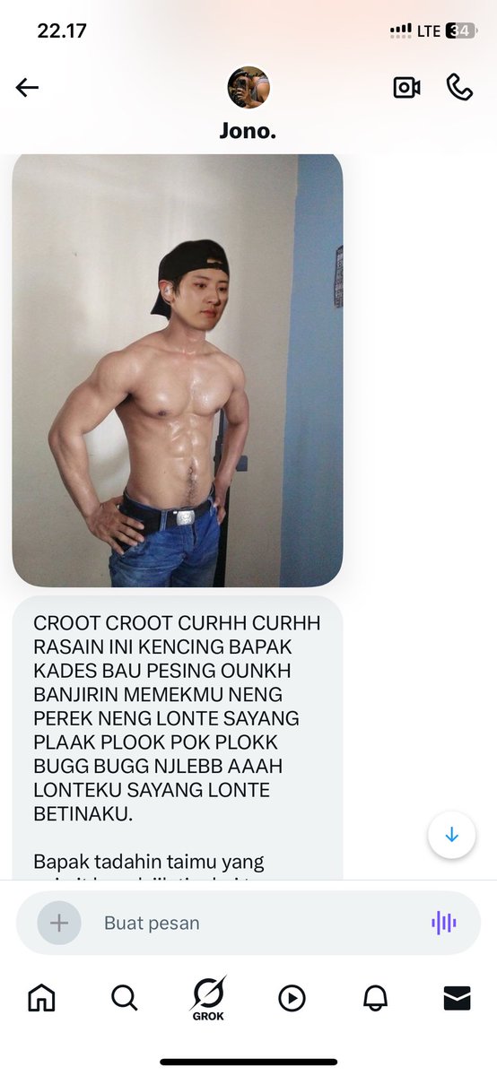 malem ini jatahnya ngelayanin suami sirih kesayangan @AGNORUDE ❤️‍🔥 kontolnya gagah banget cok bikin gua jadi lenjeh