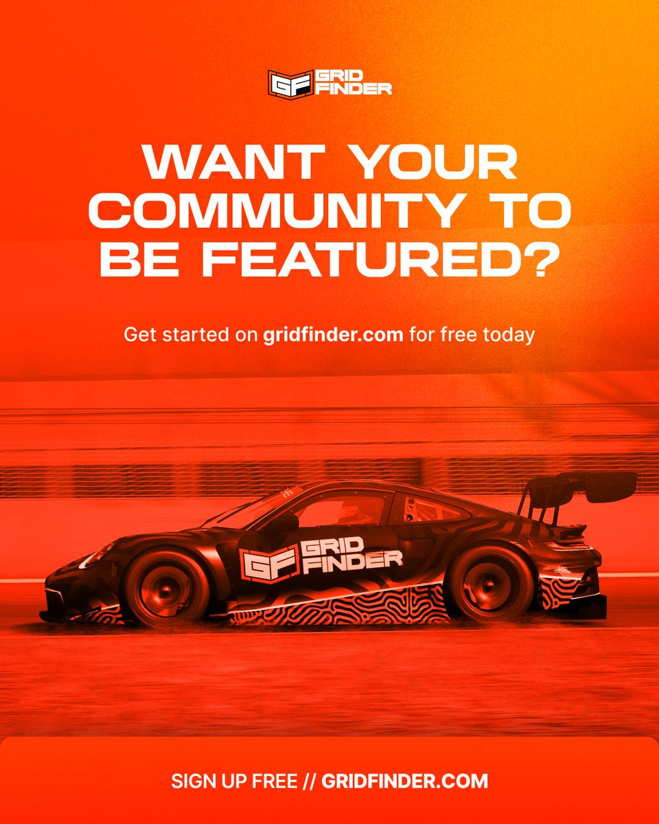 Welcome to the first <a href="/GridFinder/">Grid Finder | Sim Racing</a> Community Spotlight — highlighting our most active communities! 🤝‍‍

Kicking off our Spotlight: <a href="/busrofficial/">British University Sim Racing</a> — a UK university student-led sim racing community hosting events across four sims! 🏎️

Check their events out on