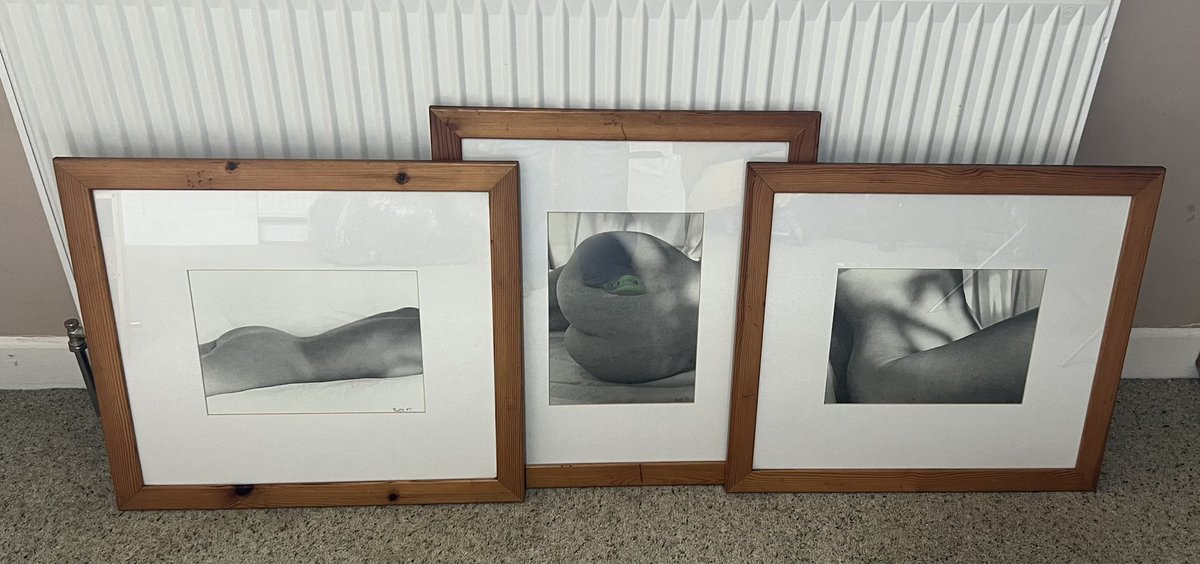 New nudes for the living room once I get it decorated. They’ve cleaned up better than I expected (from an auction)
