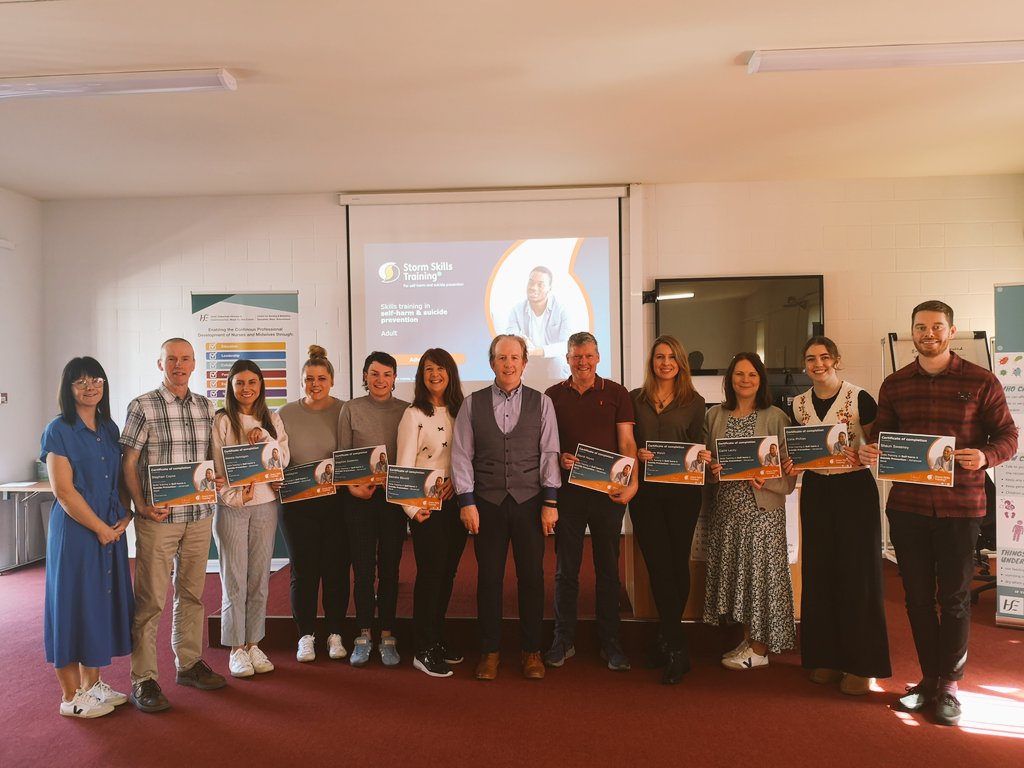 CNMEMayoRos (@cnmemayoros) on Twitter photo Great attendance at Self-harm & Suicide Prevention training(Storm) today from mayo mental health nurses, psychologists, Counsellors, Psychotherapists,OT from Mayo MHS & Mindspace. Facilitated by Philip Beirne & Bridget McGrath <a href="/mindspacemayo/">Mindspace Mayo</a> <a href="/NOSPIreland/">HSE National Office for Suicide Prevention (NOSP)</a> <a href="/WestBeWell1/">West Be Well</a> <a href="/mayomha/">Mayo Mental Health Association</a> Great attendance at Self-harm & Suicide Prevention training(Storm) today from mayo mental health nurses, psychologists, Counsellors, Psychotherapists,OT from Mayo MHS & Mindspace. Facilitated by Philip Beirne & Bridget McGrath <a href="/mindspacemayo/">Mindspace Mayo</a> <a href="/NOSPIreland/">HSE National Office for Suicide Prevention (NOSP)</a> <a href="/WestBeWell1/">West Be Well</a> <a href="/mayomha/">Mayo Mental Health Association</a>