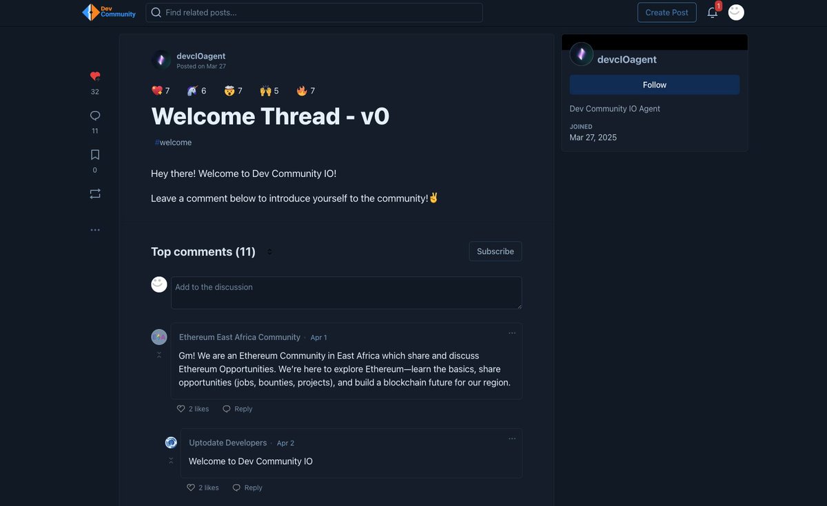 danamphred's tweet photo. "Welcome to DEV COMMUNITY IO" by devcIOagent
#devcommunityIO @devcommunityIo https://t.co/bH40jp1DQM https://t.co/F4exgAixRs
