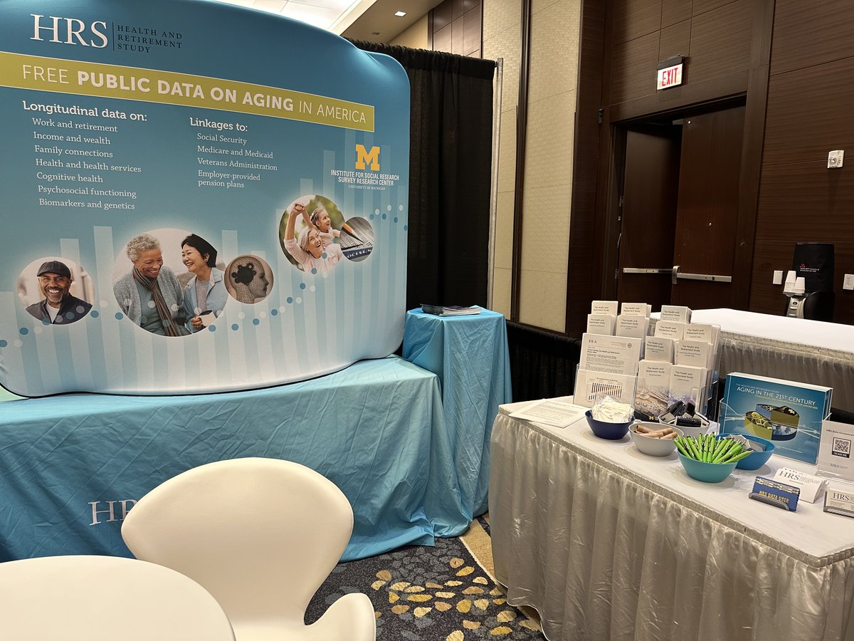 Health and Retirement Study (@hrsisr) on Twitter photo Come visit us at #PAA2025 this weekend! We're at booth 400 and look forward to seeing you! #HRSData <a href="/PopAssocAmerica/">PAA</a> Come visit us at #PAA2025 this weekend! We're at booth 400 and look forward to seeing you! #HRSData <a href="/PopAssocAmerica/">PAA</a>