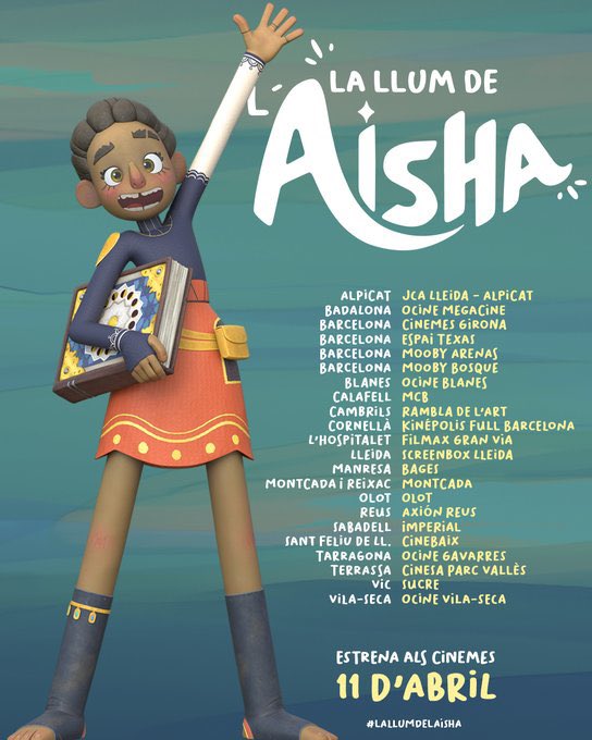 Ya está en cines La Luz de Aisha, una aventura emocionante para toda la familia. Una animación preciosa con un mensaje poderoso: podemos ser lo que queramos, sigamos nuestra luz interior.
¡Disfrútala en castellano o catalán!
<a href="/magoproduction/">Mago Production</a> <a href="/filmax/">Filmax</a>