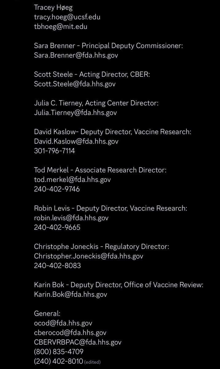 Keep calling. I spoke to a rep at the FDA who said she was fielding and logging a lot of calls for this. Keep the pressure up!

#ApproveNovavaxNow