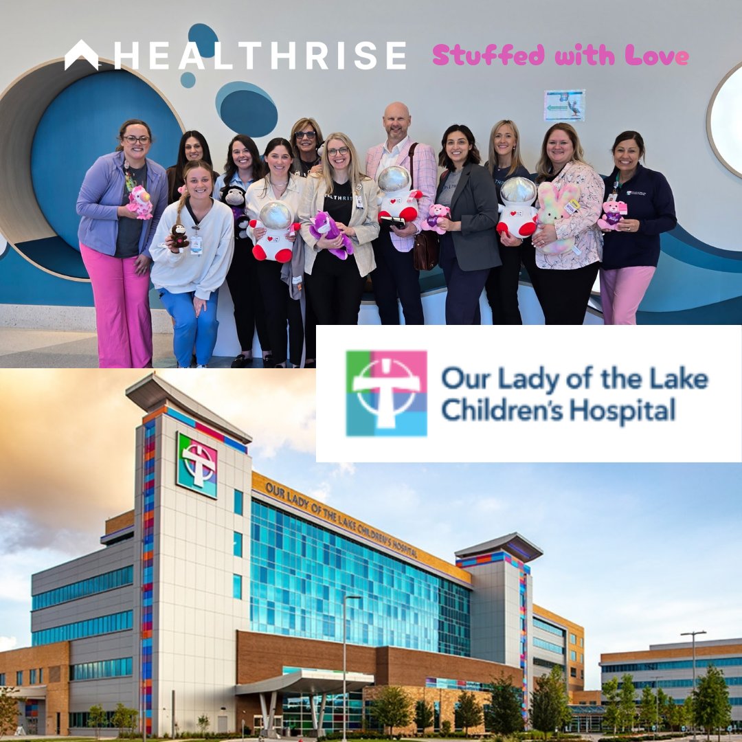 Health_Rise's tweet photo. Our "Stuffed with Love" initiative gathered two bins of stuffies for children at Our Lady of the Lake Children's Hospital in Baton Rouge! David Jensen and some incredible child life specialists gave the Healthrise team a tour of the beautiful facility. https://t.co/o2xrJRXRq3