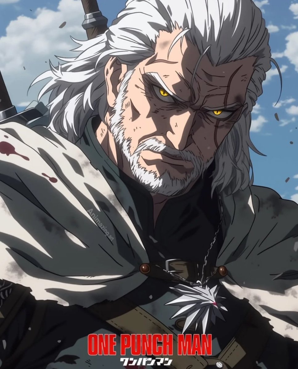 AI_POWER_1's tweet photo. Geralt x One Punch Man 

#GeraltOfRivia #geralt #Witcher3 #TheWitcher #AnimeArt #AIart #OnePunchMan https://t.co/d5BTRRdQPO