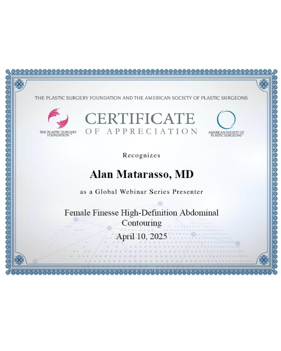 American Society of Plastic Surgeons and the Plastic Surgery Foundation (ASPS/PSF) - largest organization of board-certified plastic surgeons in the world, presents the popular international global webinar series. The most recent was on high-definition liposuction of the abdomen.