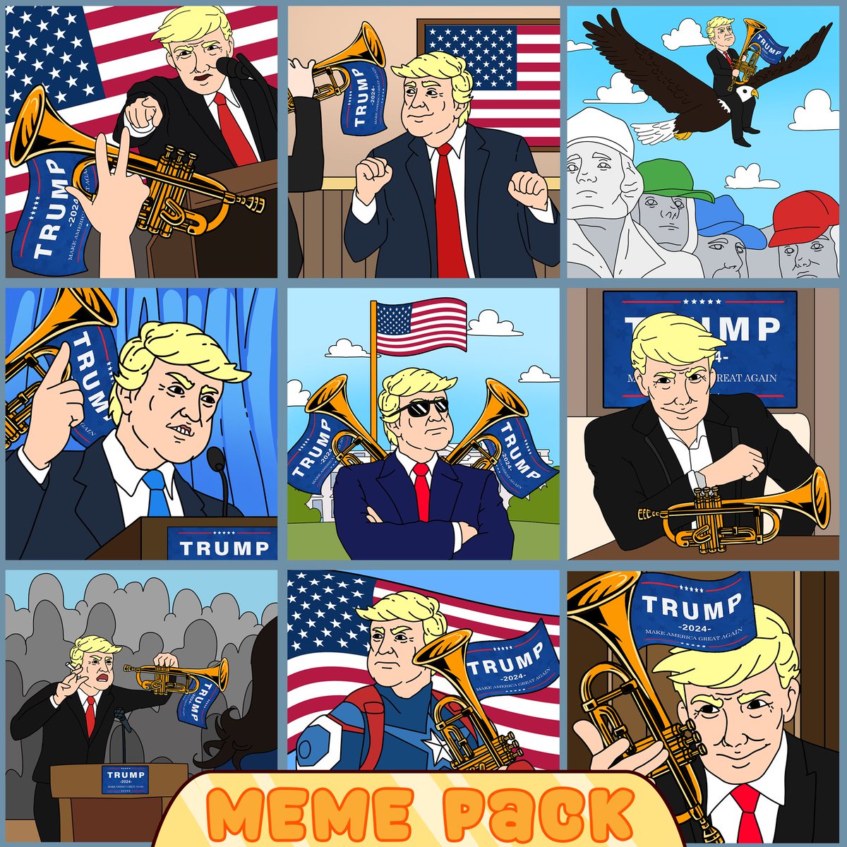 Trump can tax the world, but he can’t tax BITCOIN. 😍
Commissioned by: $TRUMP
Thank you for letting us be a part of building your brand.