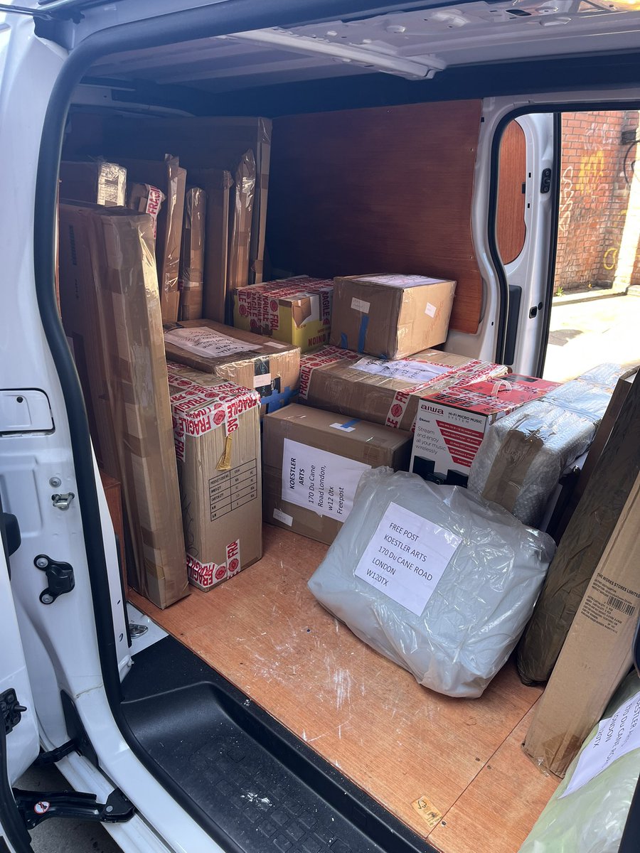 PrisonArts F'dation (@prisonarts1) on Twitter photo That’s a wrap <a href="/NIPrisons/">NI Prison Service</a> on Imprisoned Imagination 2025! Yesterday we bid farewell to the fab team <a href="/2RoyalAvenue/">2 Royal Avenue</a> and shipped off 33 boxes of artistic brilliance to <a href="/KoestlerArts/">Koestler Arts</a> Awards! Fingers crossed for all our incredible artists! #ArtsInCriminalJustice #CreativeJourney That’s a wrap <a href="/NIPrisons/">NI Prison Service</a> on Imprisoned Imagination 2025! Yesterday we bid farewell to the fab team <a href="/2RoyalAvenue/">2 Royal Avenue</a> and shipped off 33 boxes of artistic brilliance to <a href="/KoestlerArts/">Koestler Arts</a> Awards! Fingers crossed for all our incredible artists! #ArtsInCriminalJustice #CreativeJourney