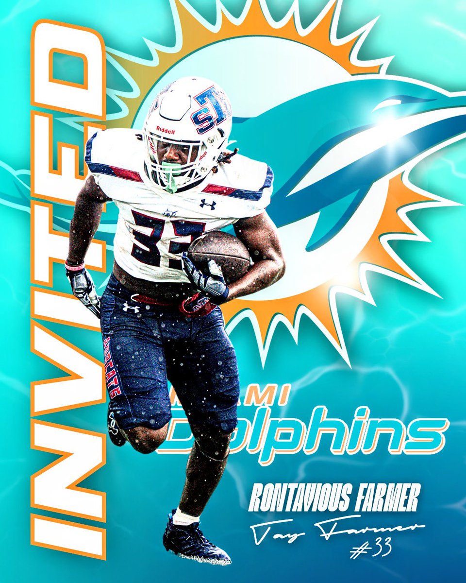 STU Football (@stu_football) on Twitter photo Congratulations to Rontavious Farmer as he is taking part in the Miami Dolphins local Pro-Day😼
#STUFootball // #RaiseTheStandard Congratulations to Rontavious Farmer as he is taking part in the Miami Dolphins local Pro-Day😼
#STUFootball // #RaiseTheStandard