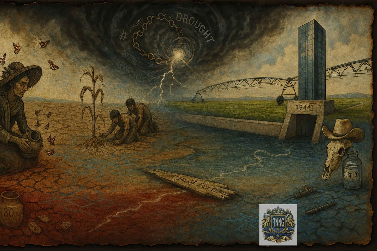 NNobilities's tweet photo. THE RIVER REMEMBERS

A monumental 60"x40" mixed-media manifesto—where the Rio Grande and Colorado Rivers ignite a collector’s soul.

Why It Demands Your Wall:
Museum-scale impact: Burnt edges, UV-lit codices, and cochineal dye whisper across 5ft of panoramic tension.

Provenance as prophecy: Child’s chalk river dissolves borders; monarchs rise where treaties burned.

One-of-a-kind alchemy: Pre-Columbian pigments meet industrial rust—history’s patina, future’s blueprint.

The Secret Only UV Reveals:
Clasped hands hold water, echoing a poet’s cry: “¿Qué razón hay para que esto sea?”

Act Before the Current Shifts:
Only one exists.

Will you anchor this legacy—or let it drift?

Claim Inquiry: https://t.co/EKTpTgu03N

#WaterIsLife #RioGrande #Coloradorivers #USMexico #Mexico #US