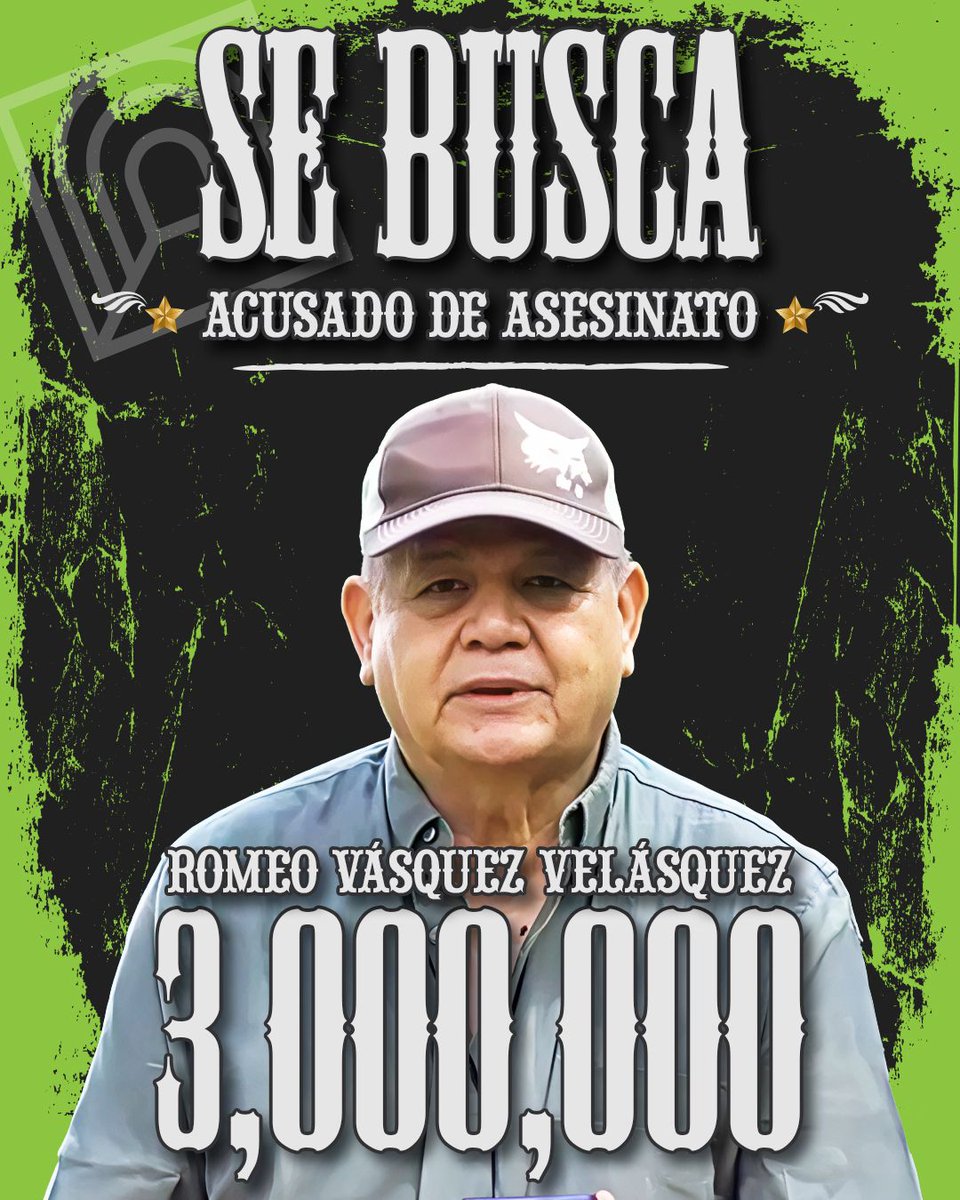 ¡Aumenta recompensa! 💰

Ahora son 3 millones de lempiras los que ofrece la Policía Nacional para quien brinde información que dé con la captura de Romeo Vásquez. 👀