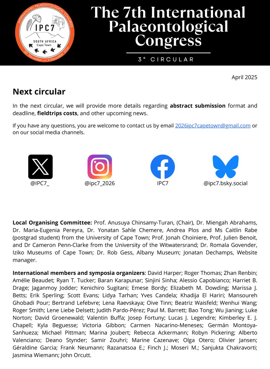This #FossilFriday, check out our 3rd Circular!
Big updates, important info, and exciting announcements await!
ipc7.site