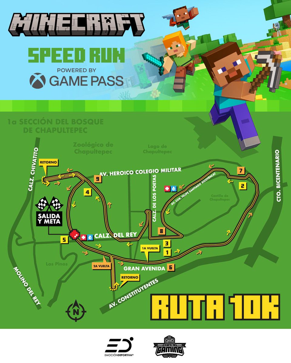 emocionD's tweet image. ¡Es hora de minar!

¡Prepárate para las rutas más épicas de Minecraft Speed Run este 13 de abril! Corre o camina en un recorrido único en el Bosque de Chapultepec.

¡No olvides que los menores de edad deben ir acompañados! 

⛏ ¡Hay un Enderman detrás de ti, corre!

#MinecraftRun
