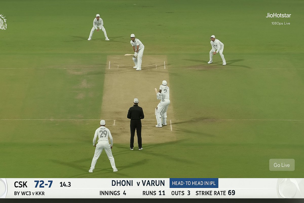 imkShanu's tweet photo. Hoping #Csk loss in this match by 1 inning. Peak test match even better than ashes or bgt. #CSKvsKKR #KKR #IPL2025 #raydu #Dhoni #Thala #CSKvsKKR https://t.co/aQUaRRUi4f