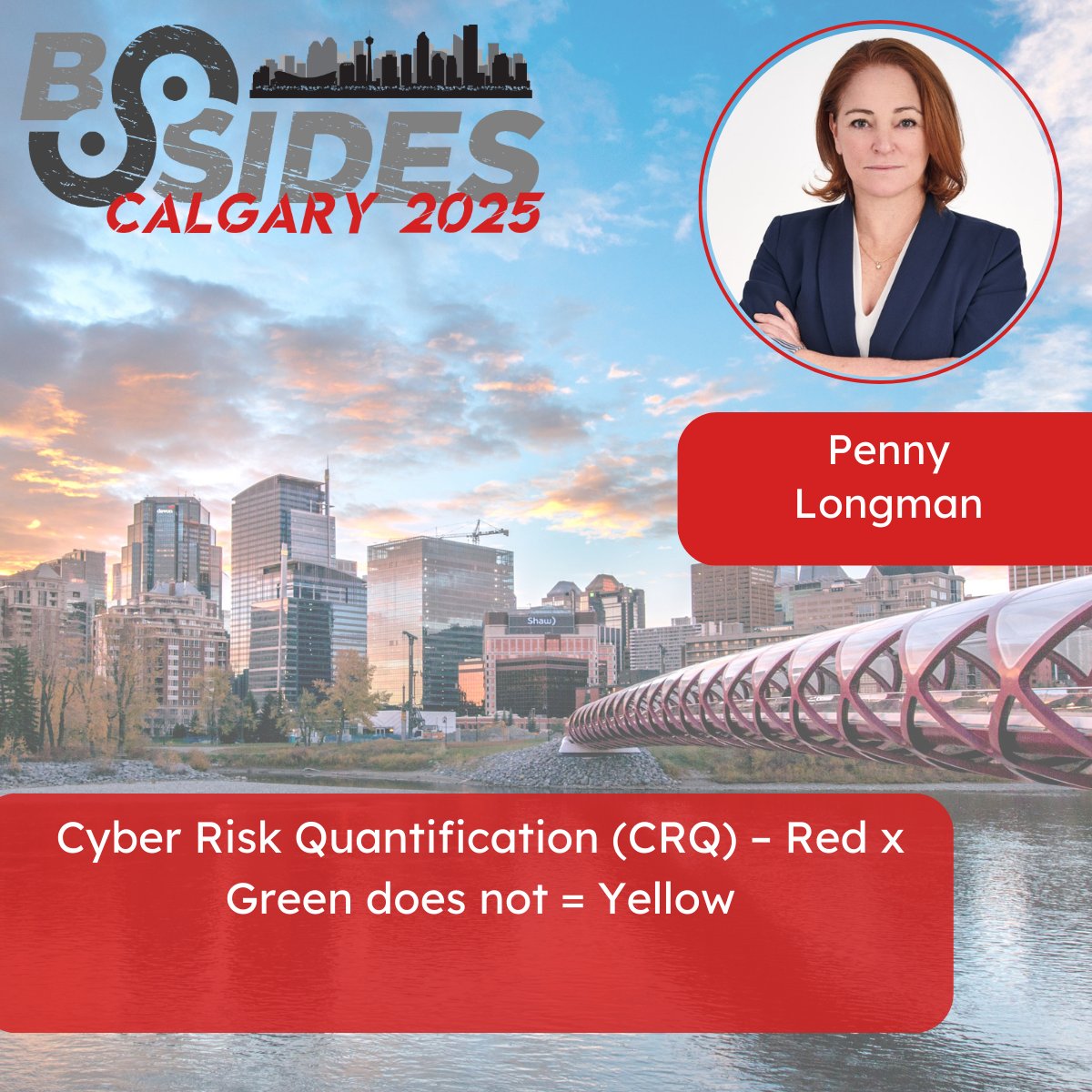 📣 BSides Calgary 2025: Speaker Spotlight! 📣

We're very excited to make a speaker spotlight announcement!

Meet Penny Longman! Penny will be presenting at BSides Calgary 2025.

Get your tickets here for an event you don't want to miss!

showpass.com/bsidescalgary2…

#bsidescalgary
