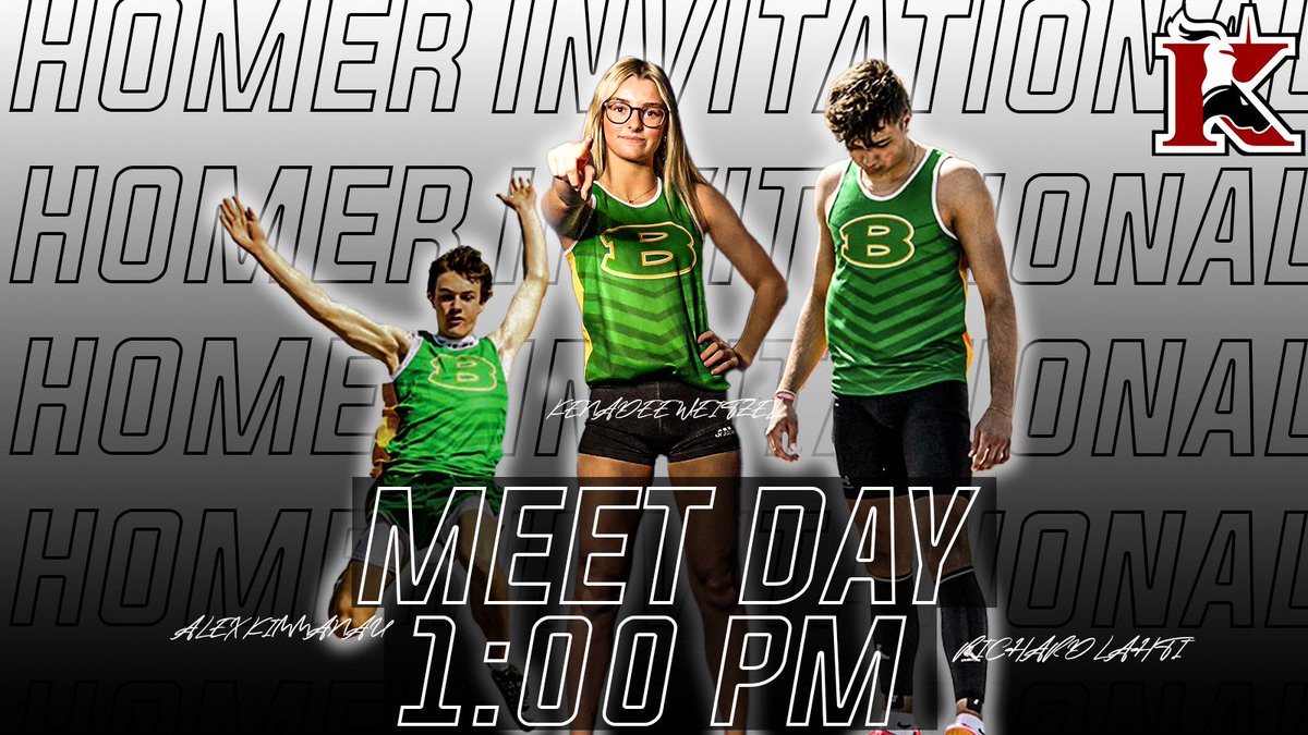 On the road to Homer for the track team today! #knightpride #forHisGlory
