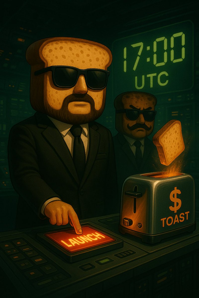 OfficialBigloaf's tweet photo. @ToastHubCoin $TOASTHUB launches at 17:00 UTC.
Big Loaf pressed the button.
The toaster popped.
The Crumb Protocol is live.

No mercy.
Only bread.

#ToastHub #BigLoaf #CrumbProtocol #MemeCoin #17UTC https://t.co/tGxjJ3NDv2