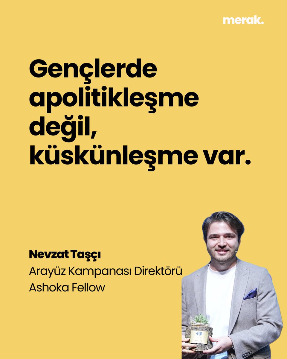 meraklistesi's tweet photo. Gençler siyasette neden yukarı çıkamıyor? Neden 50 yaşın üstündekilere siyasette genç deniyor? 

Arayüz Kampyanası’nın direktörü ve @Ashoka Fellow’u @nevzattascicom ve Ashoka Türkiye direktörü Ezgi Özkök Sefer ile konuştuk. 

 https://t.co/XZEWkvwa0z https://t.co/InkKC4vRbb