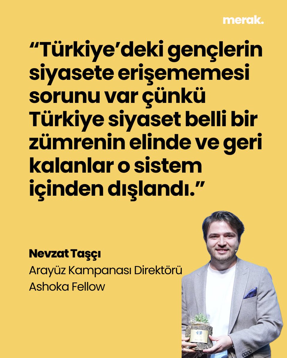 meraklistesi's tweet photo. Gençler siyasette neden yukarı çıkamıyor? Neden 50 yaşın üstündekilere siyasette genç deniyor? 

Arayüz Kampyanası’nın direktörü ve @Ashoka Fellow’u @nevzattascicom ve Ashoka Türkiye direktörü Ezgi Özkök Sefer ile konuştuk. 

 https://t.co/XZEWkvwa0z https://t.co/InkKC4vRbb