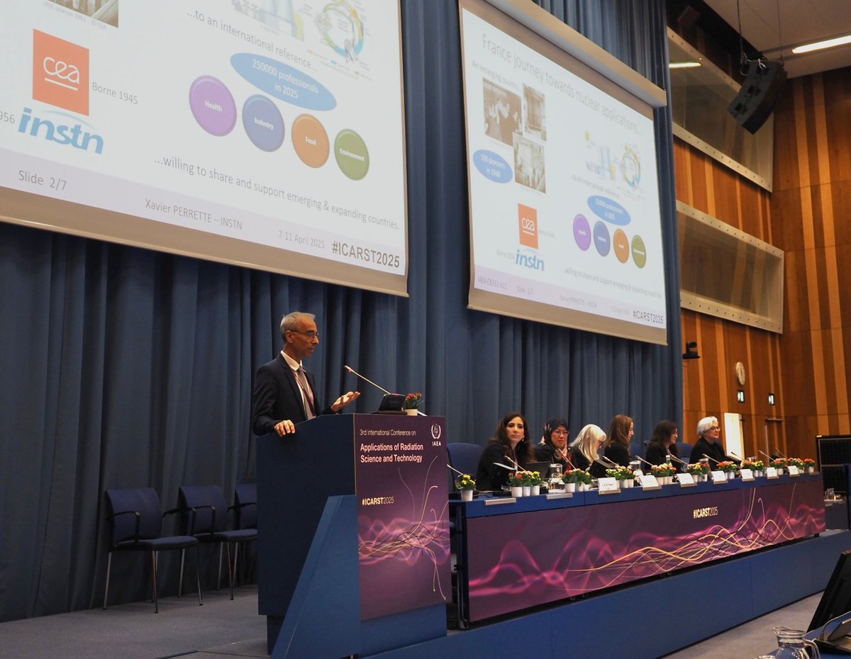 FranceONUVienne's tweet image. #ICARST2025 | En France 🇫🇷, environ 250 000 personnes travaillent dans les sciences du nucléaire.
⚛️ Lors des discussions sur l’éducation et la formation, l'INSTN (Centre Collaborateur 🇫🇷) a rappelé l’importance des compétences et de la formation pour le développement du secteur.