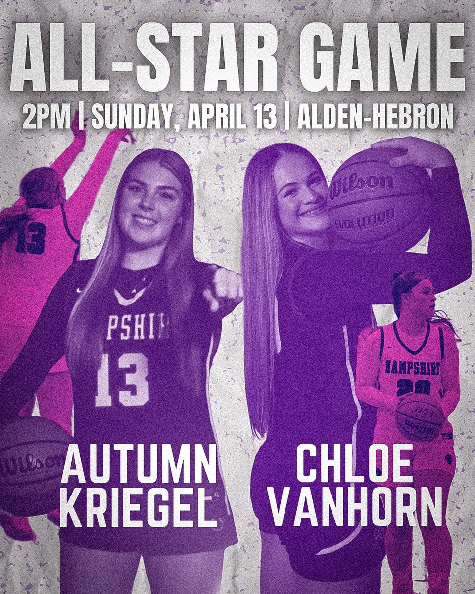 Come out and support our very own Autumn Kriegel and Chloe Van Horn this Sunday, the 13th, at Alden-Hebron HS! 
2:00 Tip
We also have three Whips' boys playing at 5:00!