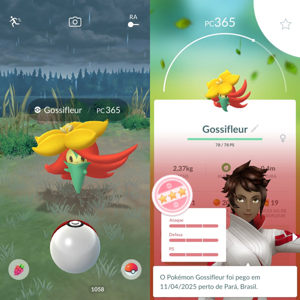 Gossifleur 100% 🔥

Começando o dia bem, depois de um tempinho parada. Mas, voltando com um Hundo do novo Pokémon ❤️

#PokemonGO #Gossifleur #Shiny #Hundo #PokemonHundo #POGO