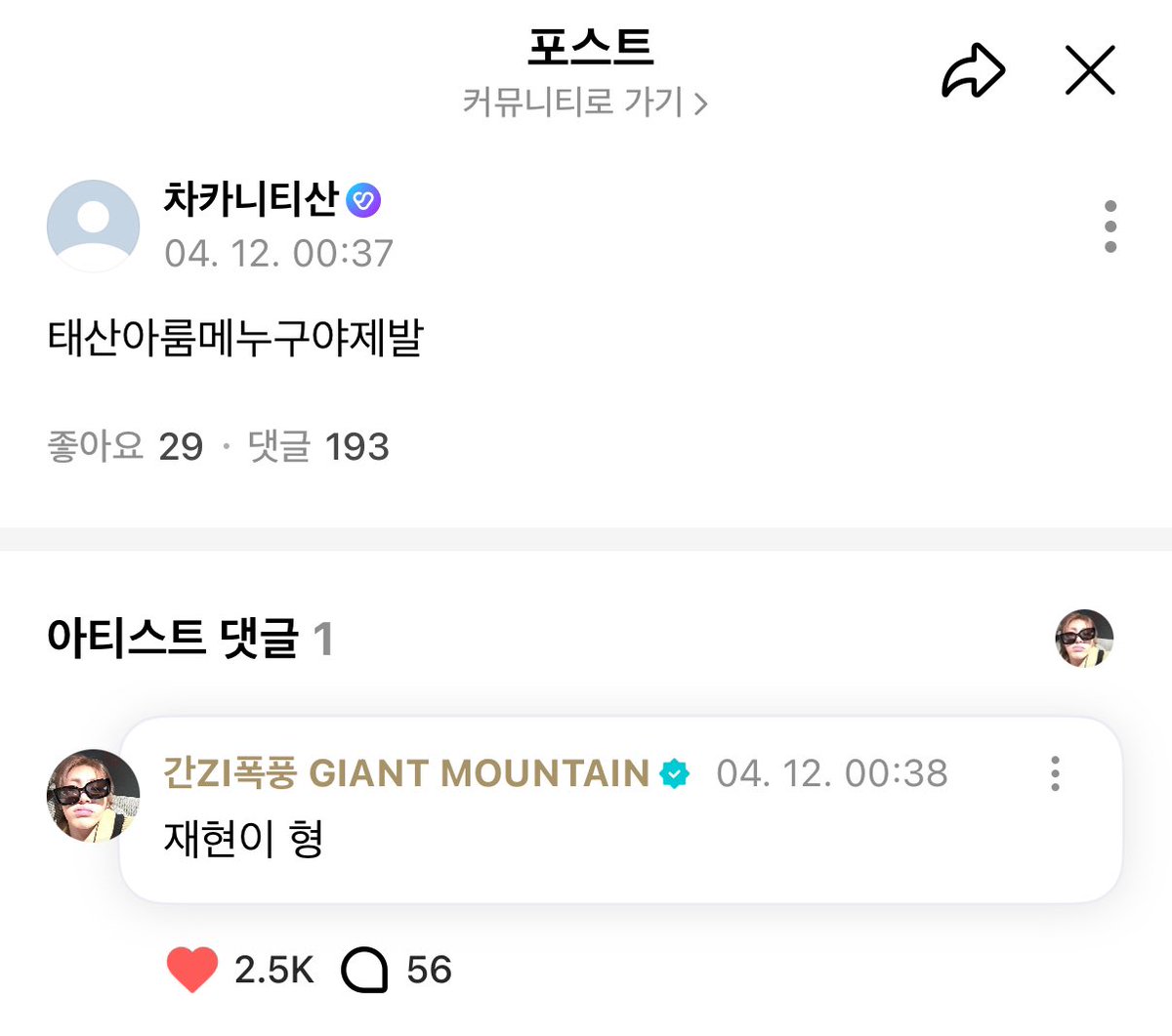 둘이 평생 룸메하면 조켓네