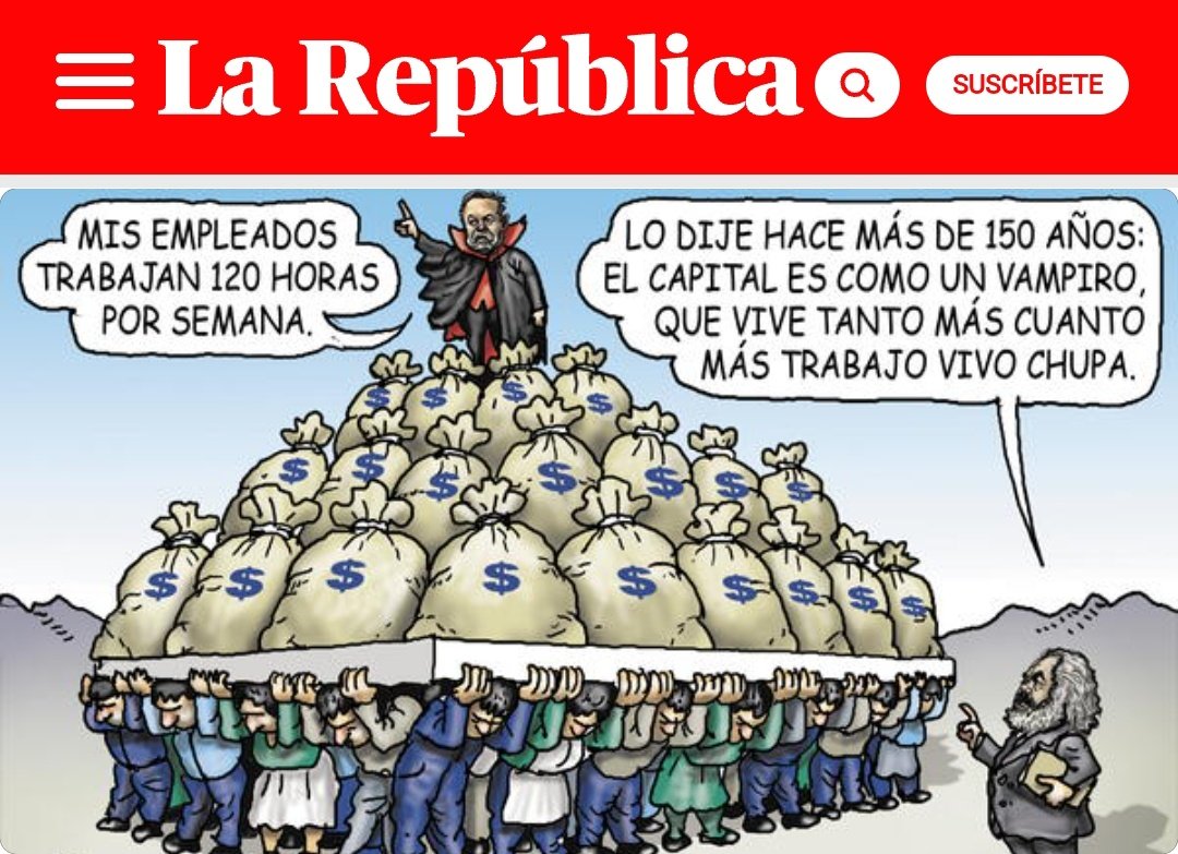 Perdón, no se distingue. ¿El que está arriba de la caricatura es Chicho Mohme o es Chichito? ¿Es antes o después de firmar los despidos de Navidad? ¿Lo están llevando a su casa de playa sus empleados de sueldo mínimo? ¿Esas bolsas son las AFP? Para hipócritas, los primeros, csm.