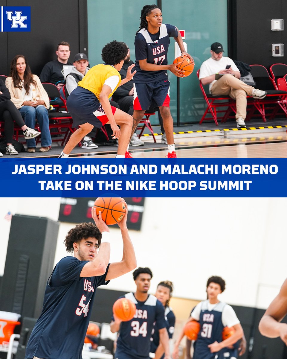 Kentucky Men’s Basketball (@kentuckymbb) on Twitter photo Check out <a href="/BruhJasperJ/">Jasper Johnson</a> and <a href="/malachimoreno24/">Malachi Moreno</a> in the <a href="/nikehoopsummit/">Nike Hoop Summit</a> tomorrow at 10 p.m. ET on USA Network. Check out <a href="/BruhJasperJ/">Jasper Johnson</a> and <a href="/malachimoreno24/">Malachi Moreno</a> in the <a href="/nikehoopsummit/">Nike Hoop Summit</a> tomorrow at 10 p.m. ET on USA Network.