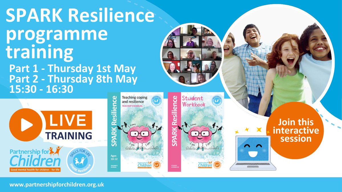 🌟 Help children manage emotions &amp; build resilience with SPARK Resilience 🌟
Evidence-based, engaging, &amp; grounded in CBT, mindfulness &amp; positive psychology.
Train to deliver 10 fun, impactful sessions in your school.

👉 Book now: buff.ly/XrTrDpi
#Resilience #MentalHealth
