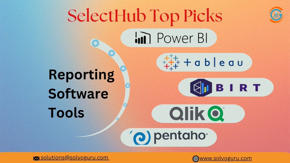 Solvoguru's tweet image. 📊 Top 5 Reporting Tools for Smarter Decisions in 2025:

✅ Power BI
✅ Tableau
✅ BIRT
✅ Qlik
✅ Pentaho
Boost your data game with the best tools in the biz!

🔗 solvoguru.com
📩 solutions@solvoguru.com
  .
  .
#ReportingTools #BI #PowerBI #Tableau #DataAnalytics