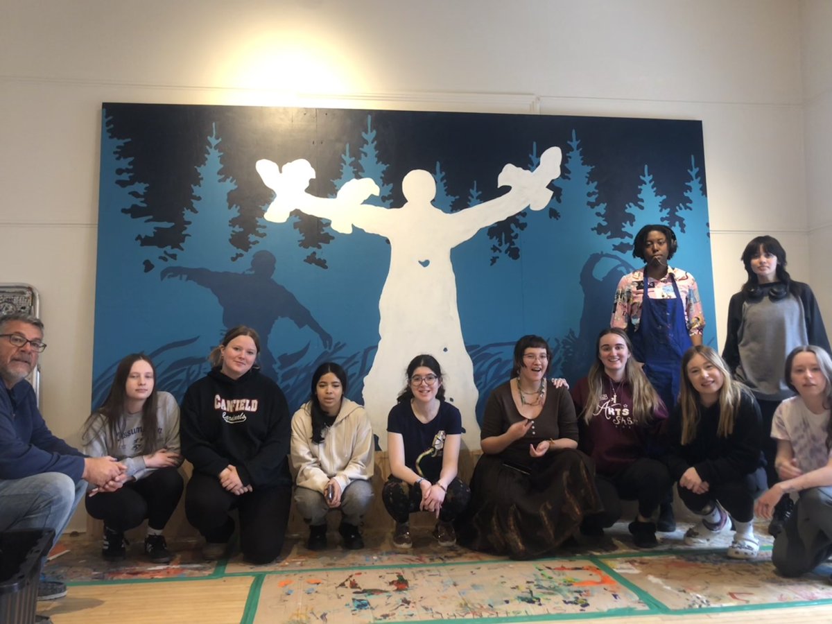 So much accomplished today.  Lots more layers to go. This mural will be a part of the upcoming art exhibition Tewanhotonkwas.  After the exhibit it will move throughout our <a href="/bhncdsb/">BHNCDSB</a> schools.
