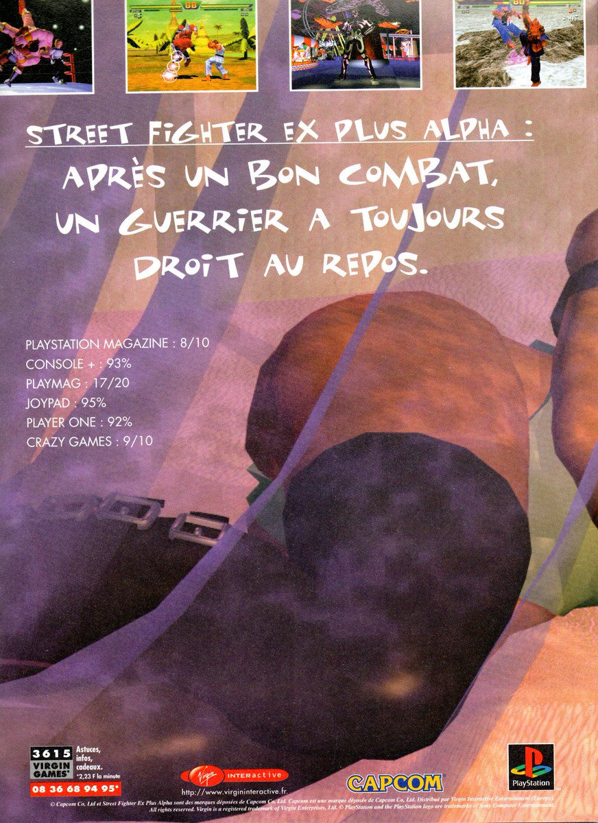 AllmightoFranky's tweet photo. La publicité papier du jour,bonjour!De jolies pubs en double-page aujourd'hui,glanées dans un #Joypad de 1997!#GTinteractive qui envoi du lourd sur la #Nintendo64 avec une flopée de jeux!Et #StreetFighterEX Plus Alpha sur la #Playstation!!#retro #retrogaming #culturepub #80s #90s https://t.co/z4MN7wrbya