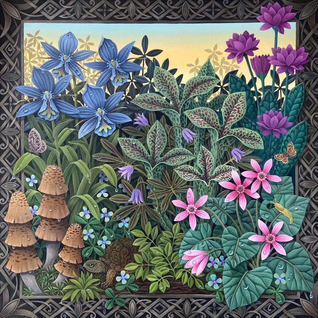BenderGallery's tweet photo. Painter Laine Bachman captures a stunning spring morning in all its intricate splendor.

Dewly Noted
acrylic on canvas
36 x 36 inches

#contemporaryart #lainebachman #bendergallery #ashevilleart #artexhibition #artgallery #popsurreal https://t.co/klqrVgN80x
