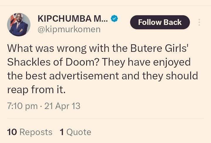 Engineer_Leakey's tweet photo. @kipmurkomen @WilliamsRuto Wewe ng'ombe, does this mean you have different viewpoints depending on your position in government? https://t.co/DDoJMOCVZg