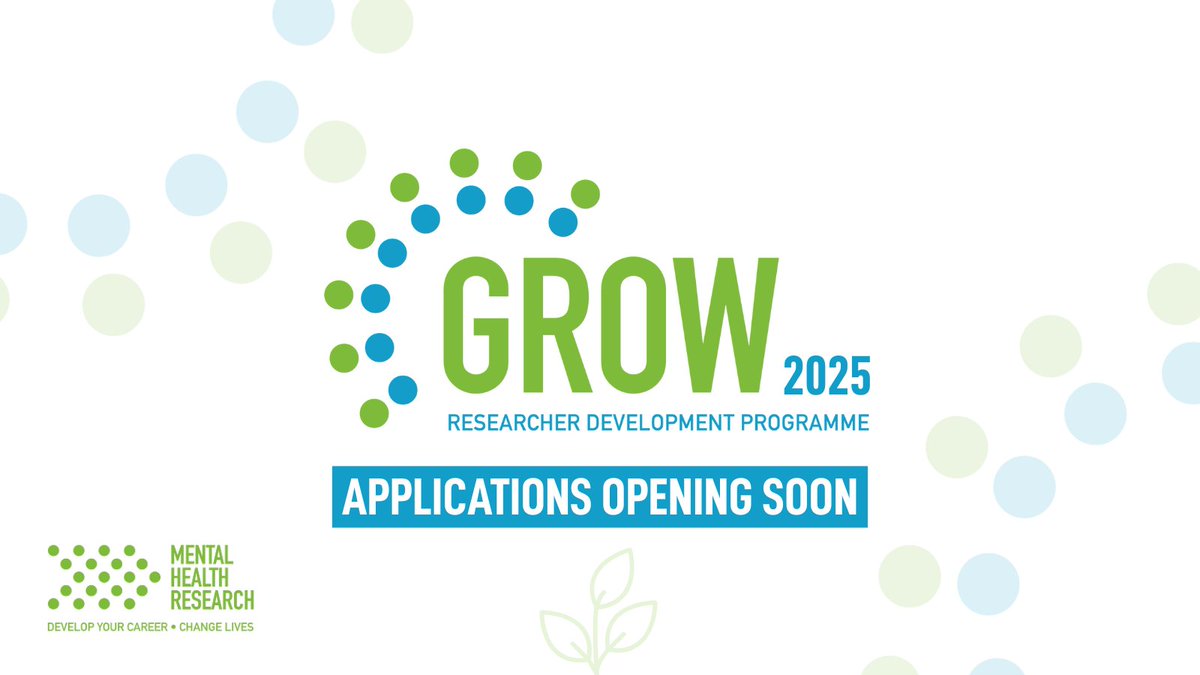Absence makes the heart GROW fonder - but we're very excited to launch this 2025 programme!🌱   

Stay tuned for details about our #mentalhealth and #addiction #research ECR career development programme, including some new and exciting changes ‍💫