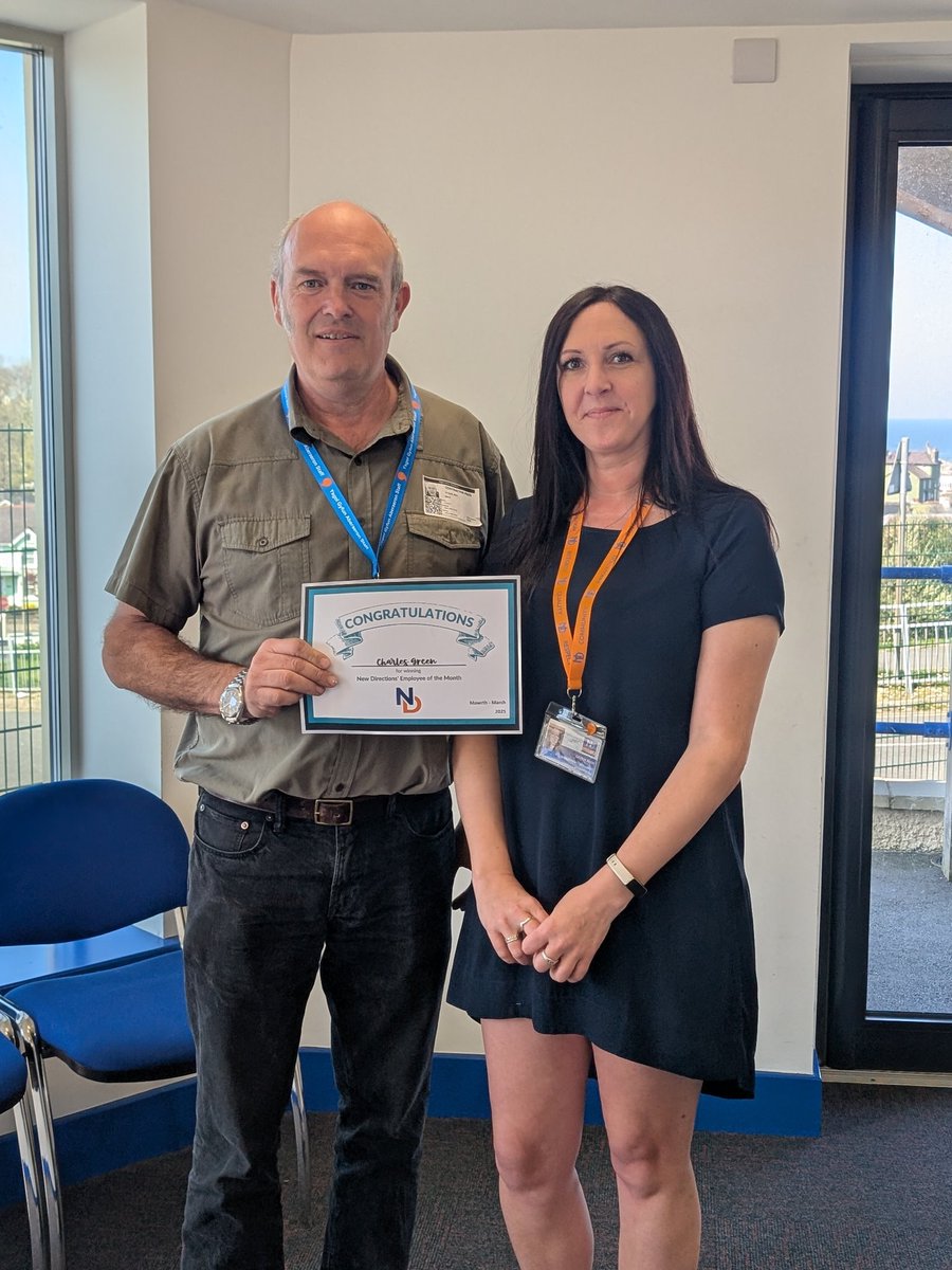 NDECatrin_Reed (@ndecatrin_reed) on Twitter photo Llongyfarchiadau Charles am ennill Aelod Tim y Mis am fis Mawrth. Mae Charles yn hyblyg, yn ddibynadwy ac yn gweithio'n galed bob amser.
Congratulations Charles for winning Team Member of the Month for March. Charles is flexible, reliable and always hard working. <a href="/ndeducation/">New Directions Education</a> Llongyfarchiadau Charles am ennill Aelod Tim y Mis am fis Mawrth. Mae Charles yn hyblyg, yn ddibynadwy ac yn gweithio'n galed bob amser.
Congratulations Charles for winning Team Member of the Month for March. Charles is flexible, reliable and always hard working. <a href="/ndeducation/">New Directions Education</a>
