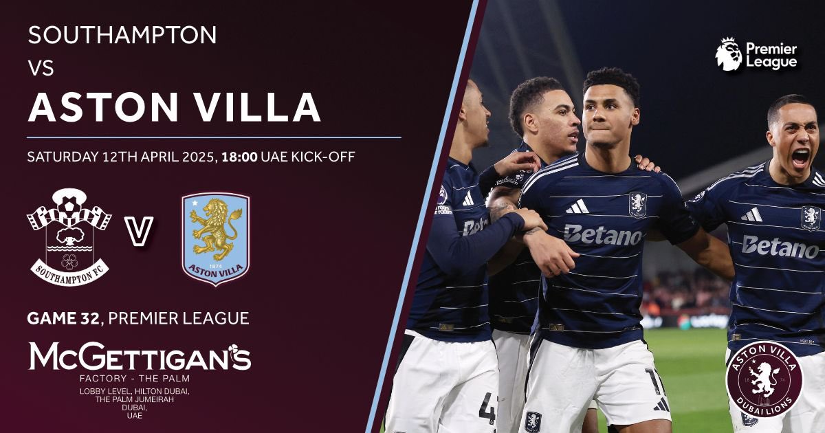 Another big three points needed and Villa cannot be complacent about this one!! Discounts available at McGettigans as always for all Villa fans, residents and visitors 😎. See you Saturday 6pm kickoff! COYVB