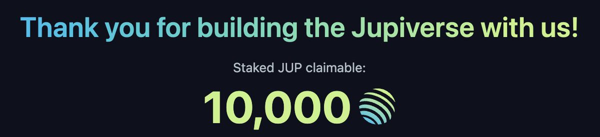 Even in this tough market, Jupiter recognized creators with $JUP allocations.

Truly grateful - but this wouldn’t happen without you all engaging.

Giving a piece back, as always. Just drop a like, will randomly DM 💚