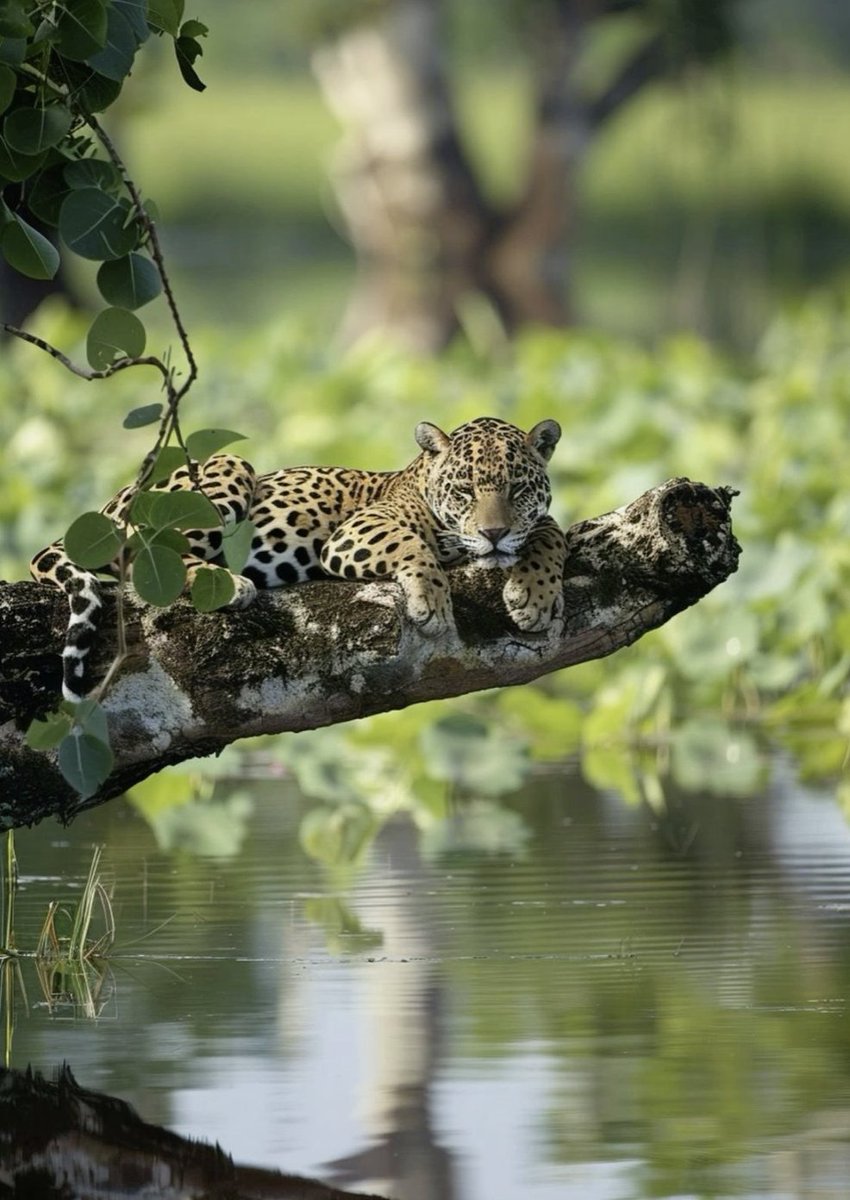 SMNK1972's tweet photo. Jaguar relaxing in Pantanal Brazil. Don't have the photographers details but if the PM me I will credit them. https://t.co/ZGTYrENS8k