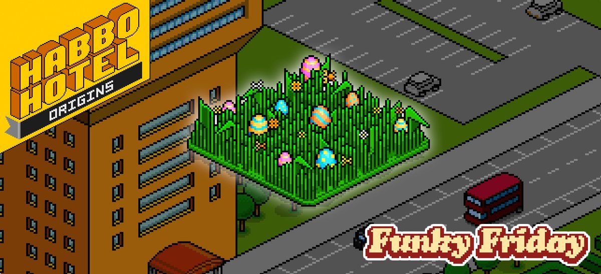 HabboOrigins's tweet photo. 🌿 𝗜𝘁'𝘀 𝗙𝘂𝗻𝗸𝘆 𝗙𝗿𝗶𝗱𝗮𝘆!

To be one of 30 winners of one of these new Easter Patches, all you need to do is reply to this with a picture of the @Habbo furni that most reminds you of Spring! (It doesn't need to be one we've released in Origins.) Winners picked Monday.

🛒 𝗕𝘂𝘆 𝘁𝗵𝗲 𝗻𝗲𝘄 𝗳𝘂𝗿𝗻𝗶 𝗶𝗻-𝗴𝗮𝗺𝗲

These are available from the Funky Friday section of the Catalogue for 24 hours only! They will never be released again, so if you want one, make sure to stock up.