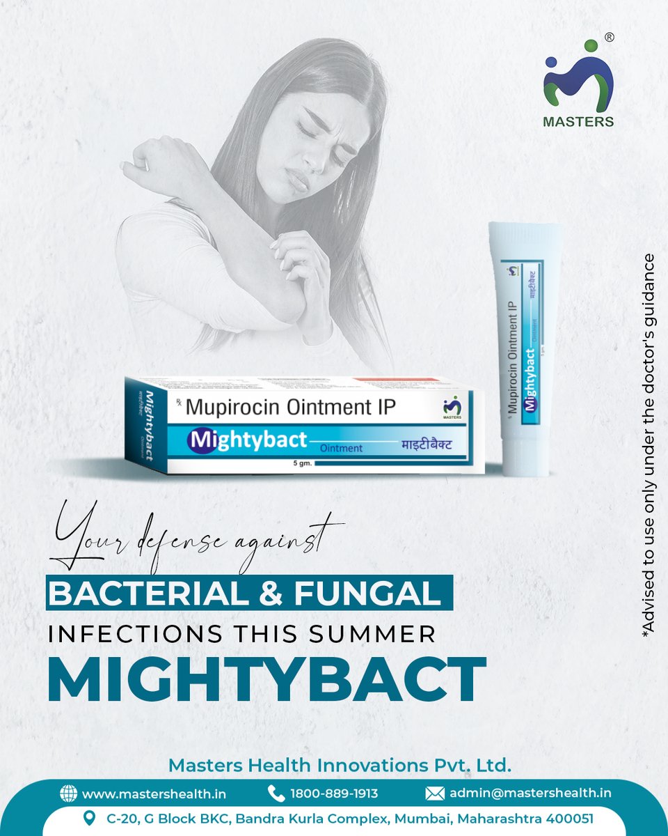 MastersHealthIn's tweet image. Don’t let summer infections slow you down! 🌞
MIGHTYBACT helps fight bacterial and fungal troubles—stay fresh, stay protected.

🔹 Add it to your summer care routine today!
🌐 mastershealth.in

#MightyBact #SummerProtection #FungalCare  #StayHealthy #MastersHealth