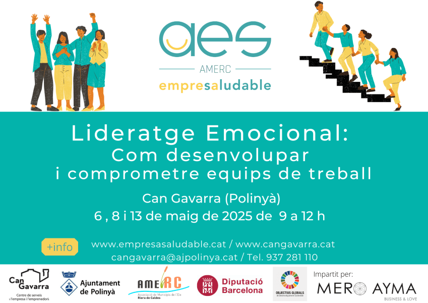 CanGavarra's tweet photo. 🫂Nou curs presencial @CanGavarra @AjPolinya de Lideratge emocional, on s’aprendrà a desenvolupar i compromete equips de treballs. #empresasaludable #AMERC #AES
📅 6, 8 i 13/05
⏲️09h a 12h
📝Fes la teva inscripció a https://t.co/0v7LQa4eTO https://t.co/DfFTQusTDp