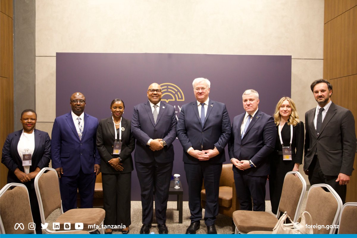 mfa_tanzania's tweet photo. Minister @mfa_tanzania, Hon. Amb. Mahmoud Thabit Kombo, held a fruitful meeting with the Foreign Minister of Ukraine Hon. @andrii_sybiha at the margins of the 4th Antalya Diplomacy Forum (ADF 2025) in Antalya. The two ministers exchanged views aimed at strengthening  bilateral relations and enhancing cooperation in peace and security, agriculture, trade and investment, infrastructure development and tourism. @MFA_Ukraine
