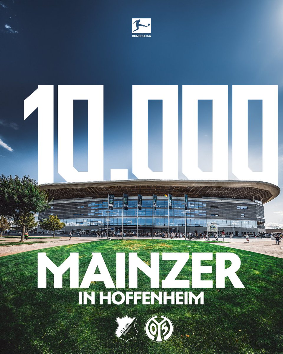 1FSVMainz05's tweet image. Die Mainzer sind zu Gast! ❤️🤍