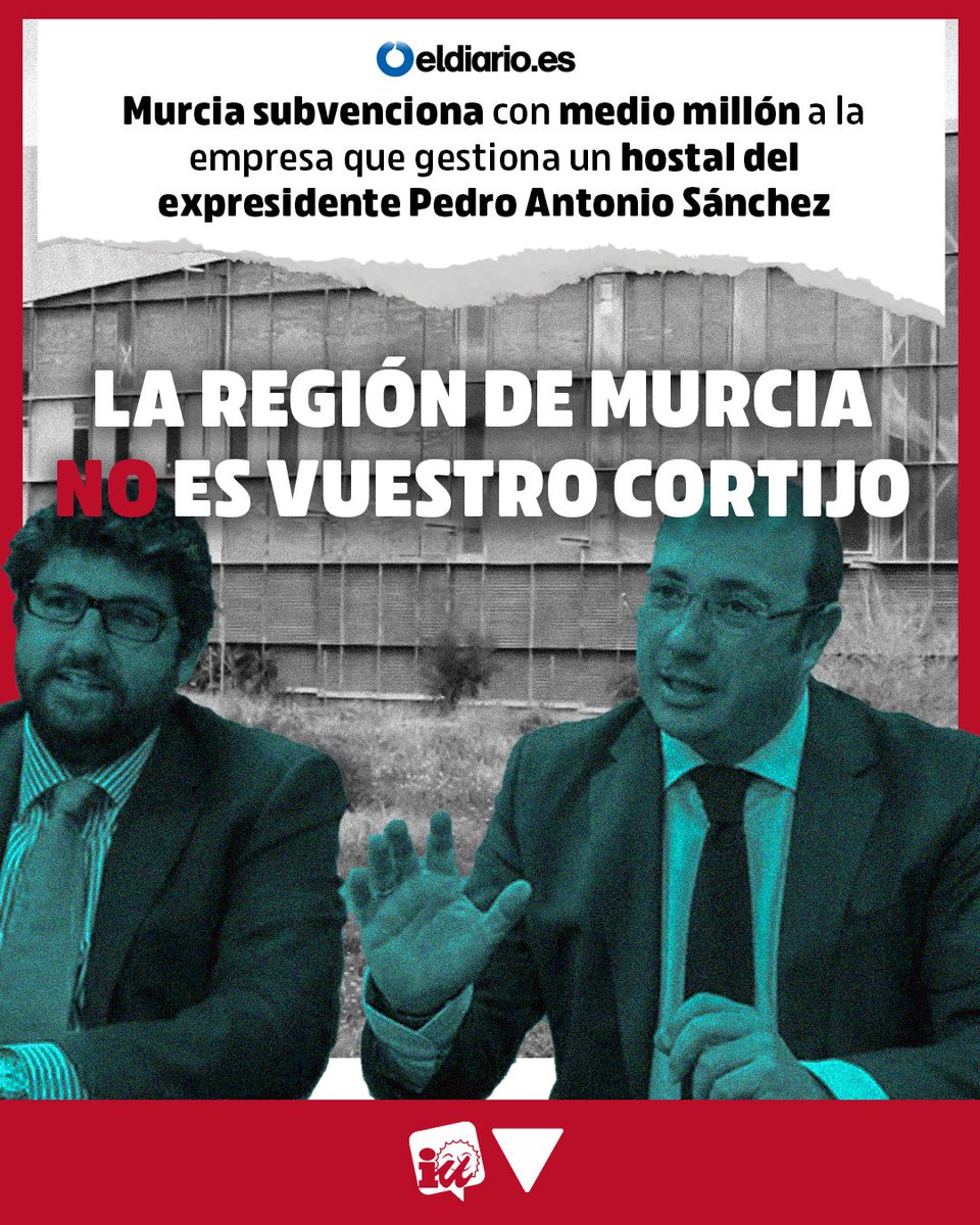 ‼️ En esta región, la corrupción no se esconde: se subvenciona. 💸

👇 Frente a la impunidad con la que actúan desde las instituciones, nosotras lo tenemos claro: ¡La #RegiónDeMurcia NO es su cortijo!